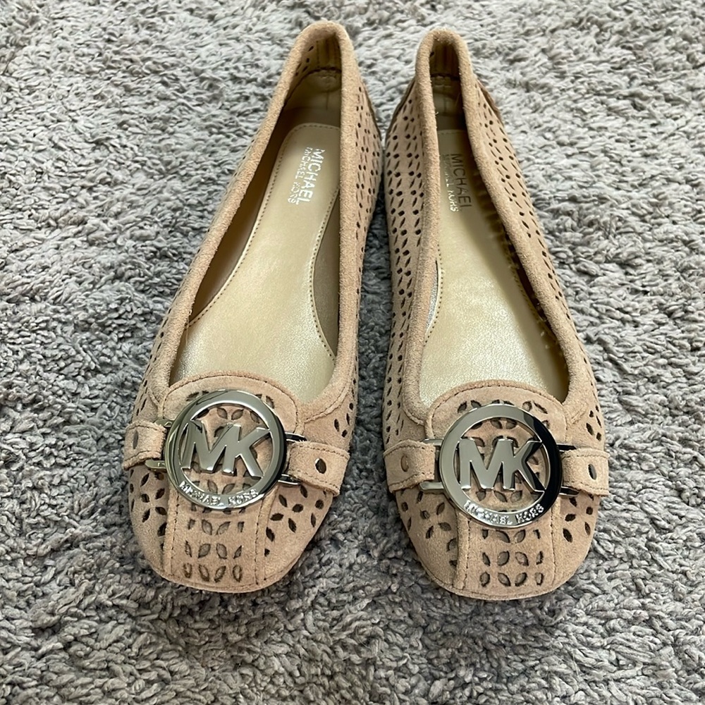 Michael Kors Suede Khaki Flats